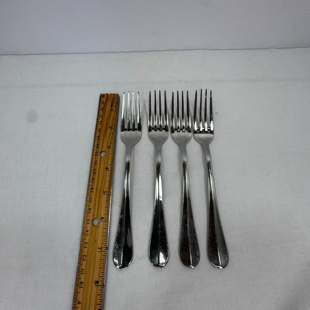 Cuisinart Annapolis 18/10 Stainless Steel Salad Forks Set of 4 High Gloss  7 In